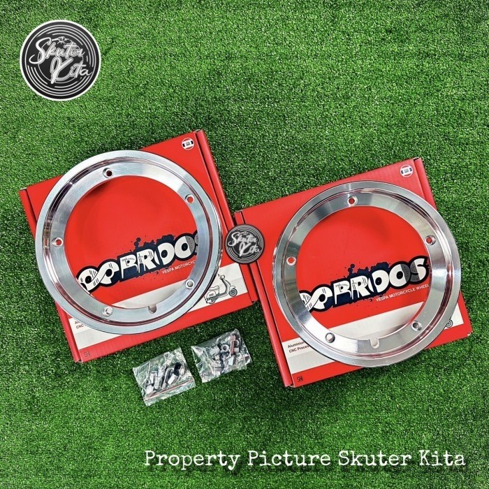 Murah Paketan Velg Vespa Bross Chrome Ring 10 Tubeless Dan Ban Maxxis S98 Harga Sepasang