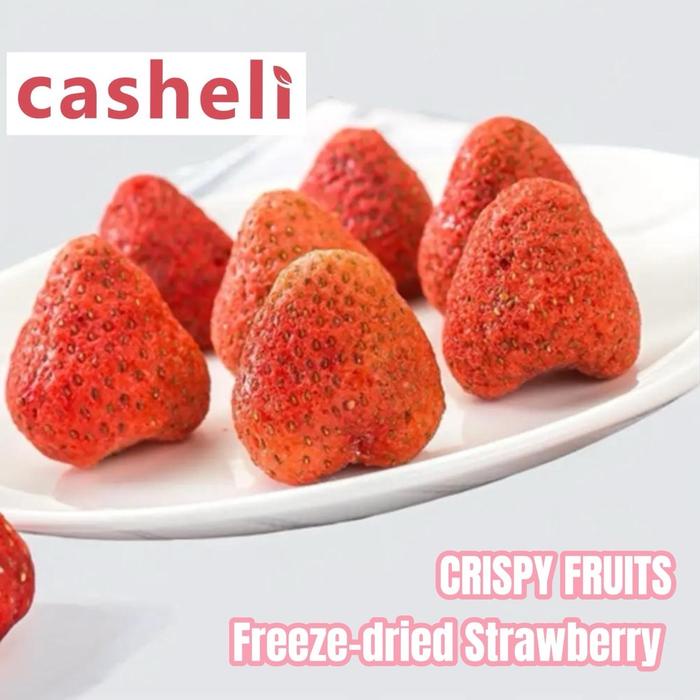 

SALE !!! CASHELI STROBERI CRISPY FREEZE-DRIED STRAWBERRY 50G FOOD SNACKS CEMILAN MANIS STROBERI