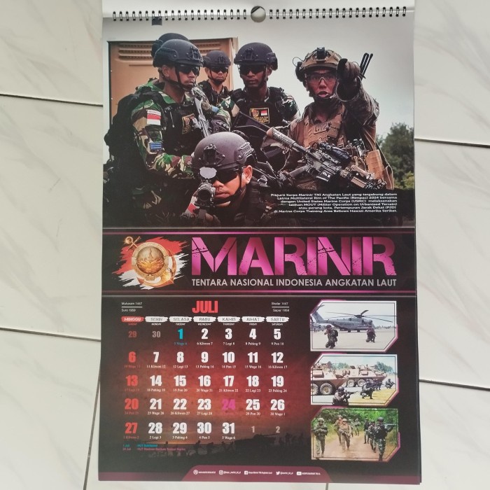 

SALE TERHOTT KALENDER DINDING TAHUN 2025 MARINIR TNI READYY