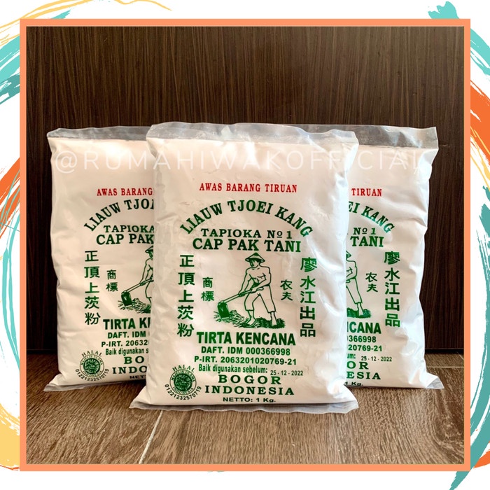 

SALE !!! SAGU TANI LIAUW TJOEI KANG TAPIOKA CAP PAK TANI 1 KG READYY