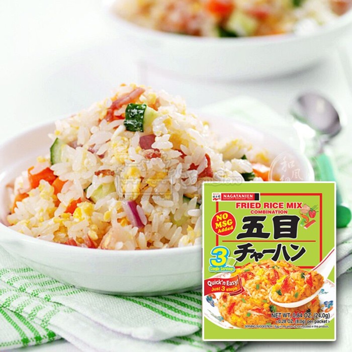 

SALE !!! NAGATANIEN FRIED RICE MIX COMBINATION GOMOKU CHA-HAN NO MOTO (BUMBU NASI GORENG) 24GR