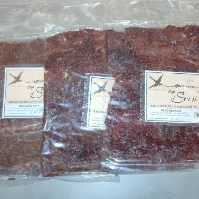 

SALE !!! DENDENG SAPI MERK SRITI 250GR READYY