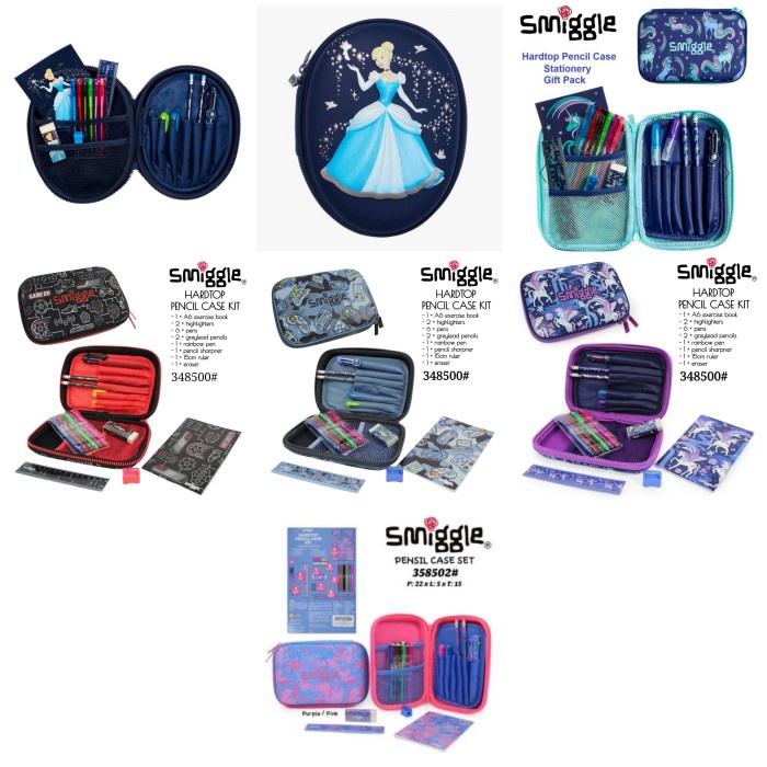 

SMIGGLE Hardtop Pencil Case Kit Cinderella/Stationery Gift Pack/ Gift