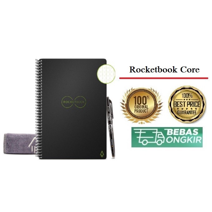 

Rocketbook Core Everlast Reusable Smart Notebook - Executive 6"x8.8" TERLARIS/TERMURAH/TERPOPULER