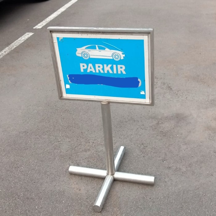 

plang nama untuk parkir stainless bisa custom