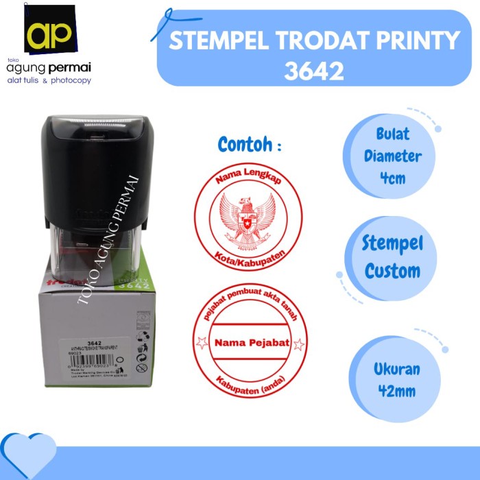 

Stempel Otomatis Notaris - PPAT Trodat 3642