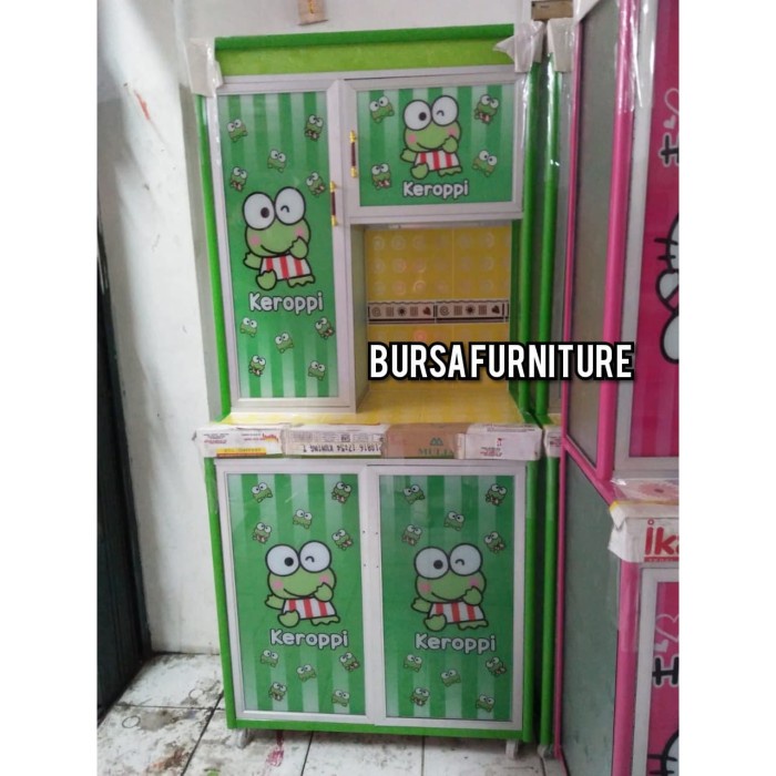 Rak Piring/Lemari Rak Piring Alumunium 2 pintu Holo Besar