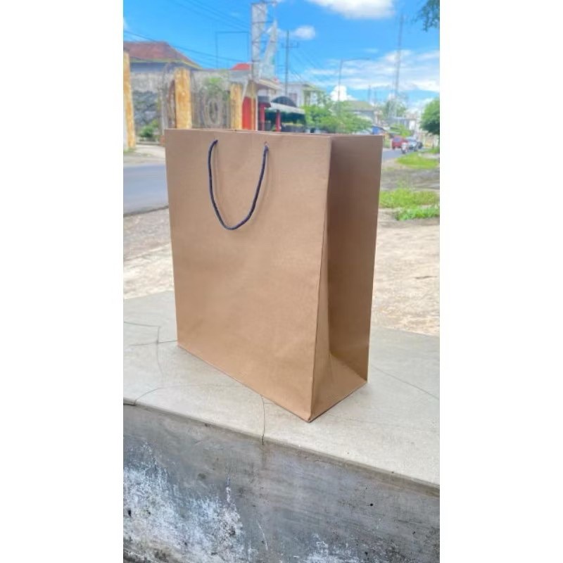 

Paperbag polos coklat ukuran 25x12x30 (paket 12pcs|Tas Kertas |Tas Kado |Tas Souvenir |paper bag custom