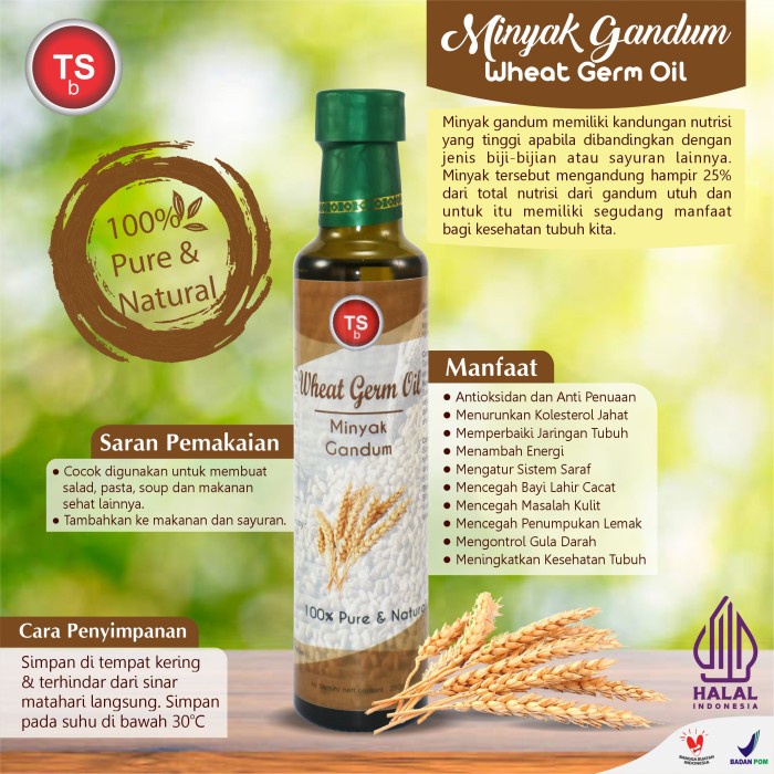 

Wheat Germ Oil Minyak Gandum Tsbali 100% Murni & Alami 250M Terbaru