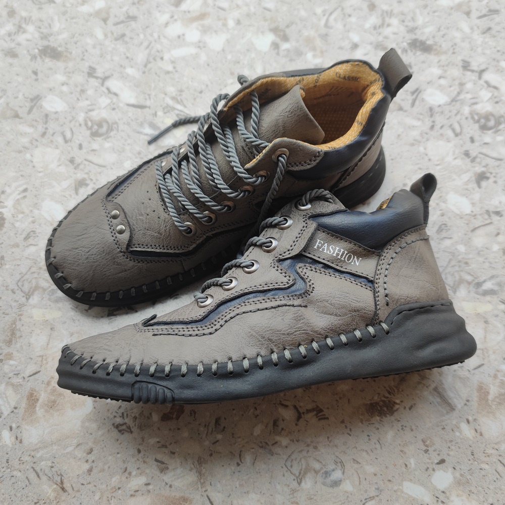 Sale Import Klasik Sepatu Boots Tinggi Pria Keren Original Kulit Asli Formal Kerja Santai Casual