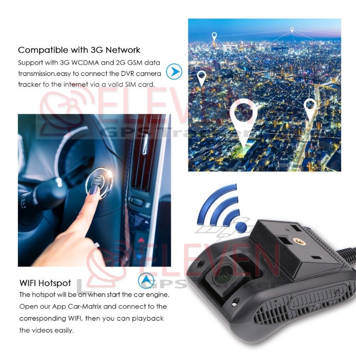 GPS Tracker JC100 atau JC200 series kamera mobil live view 2 kamera