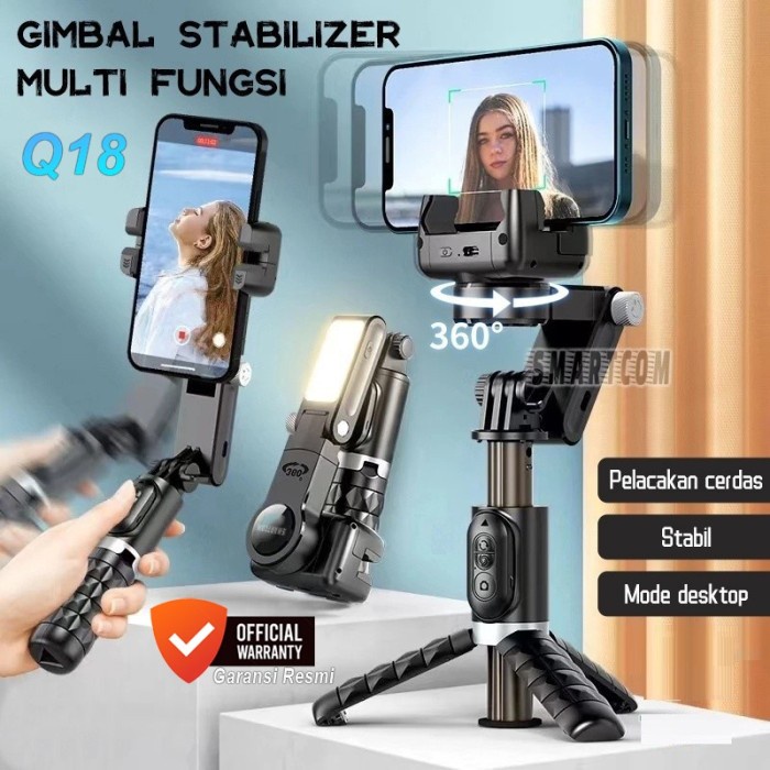 Gimbal Stabilizer Hp L09 Selfie Stick Tripod Shooter Lampu Smartphone