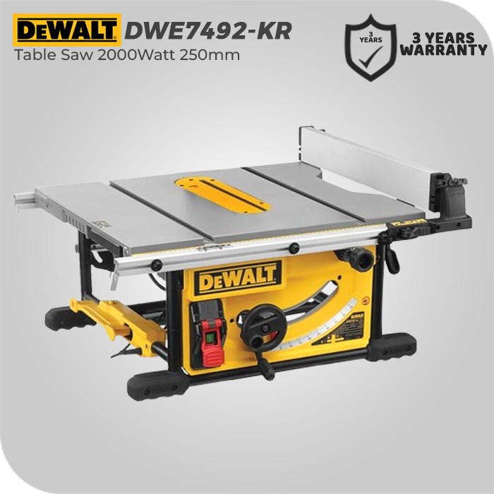 Dewalt Table Saw / Gergaji Meja Listrik 2000 Watt 250Mm Dwe7492-Kr