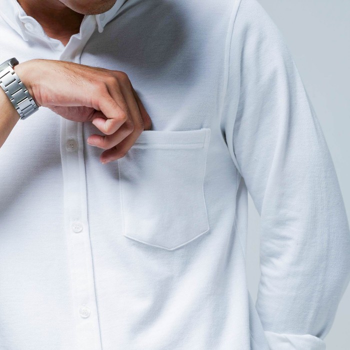 PROMO_ Kemeja Pria JB PSY Long Shirt White _