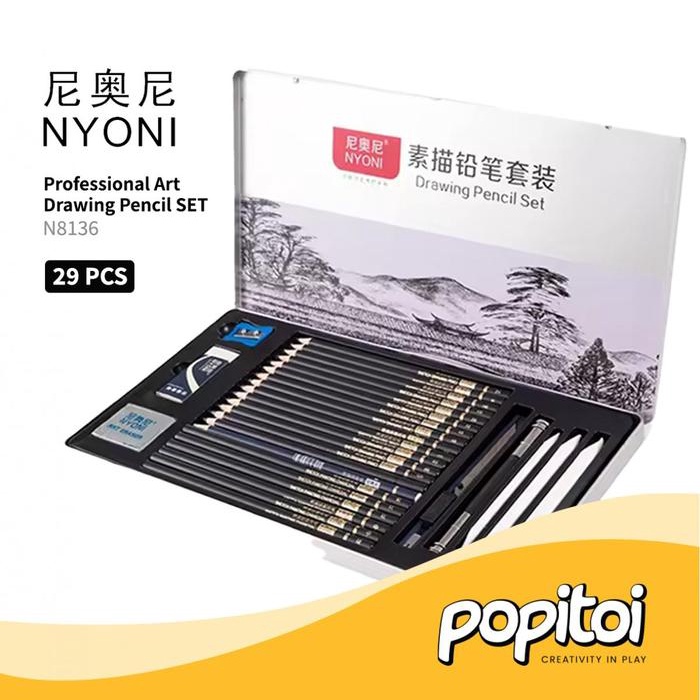 

Kualitas Terjamin Nyoni N8136 Drawing Pencil (Set Of 29) Pensil Gambar Sketsa Sketch
