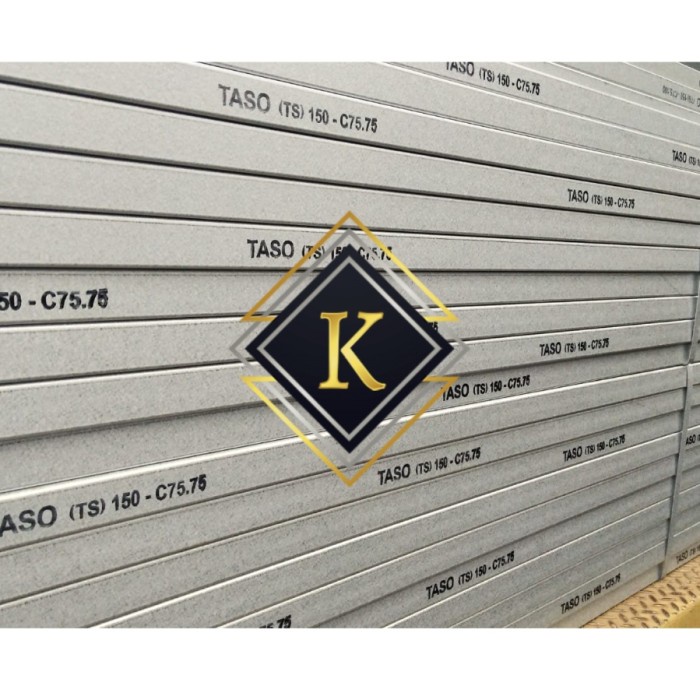 BahanBangunan- RANGKA ATAP BAJA RINGAN TASO 0.75 MM CANAL KASO CHANEL CHANAL C75 C 75 0,75 0,75MM 0.
