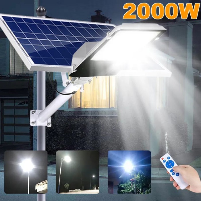 Lampu 2000Watt Tenaga Surya Outdoor Waterproof Panel Solar Surya