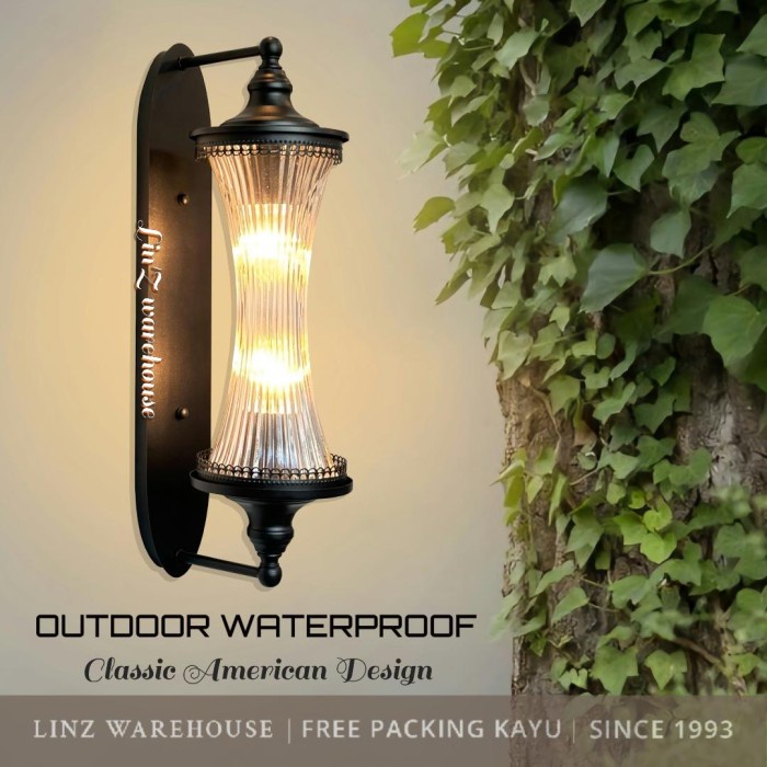 Lampu dinding CLASSIC AMERICAN OUTDOOR WATERPROOF SERIES 13 wall lamp