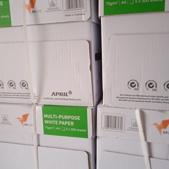 

Barang Terlaris Paket Kertas Hvs A4 75 Gram 5 Dus Isi 25 Rim Cod