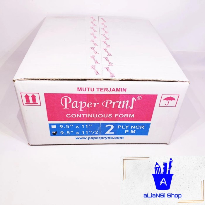 

Promo Kertas Continuous Form 9,5" X 11"/2 (2 Ply) Bagi 2 - Paperpryns Packing Aman