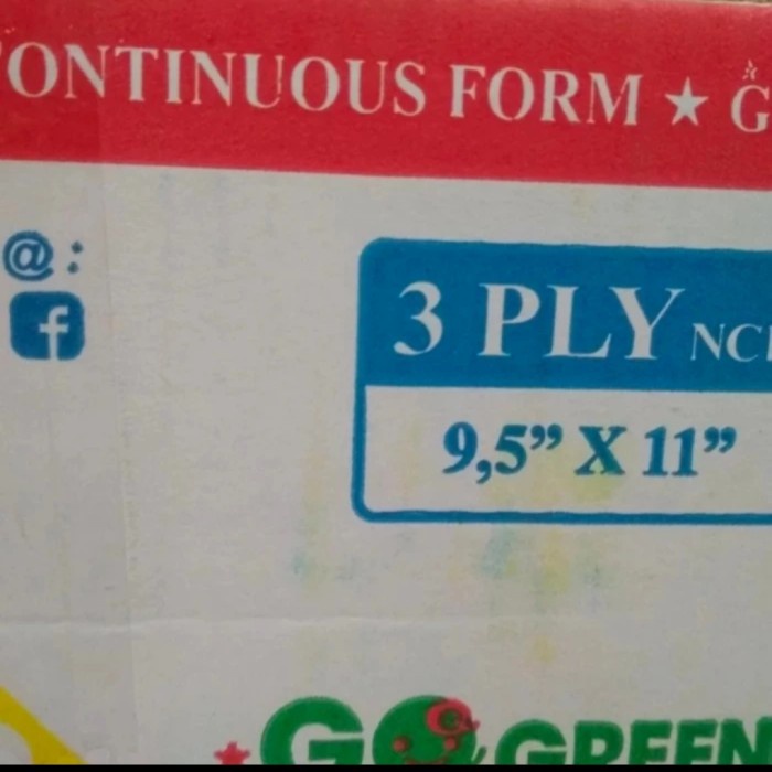 

Ready Stock Kertas Komputer/Continous Form 3 Ply 9,5 X 11 Termurah - Promo Packing Aman