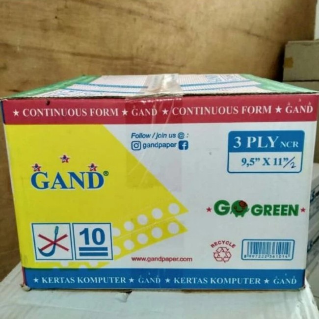 

Viral Kertas Continuous Form Gand 9,5 X 11 3Ply Full / Bagi Dua Cod