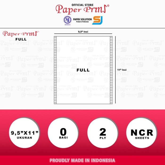 

Viral Paperpryns Kertas Continuous Form Full 2Ply Ncr 9,5" X 11" Cod