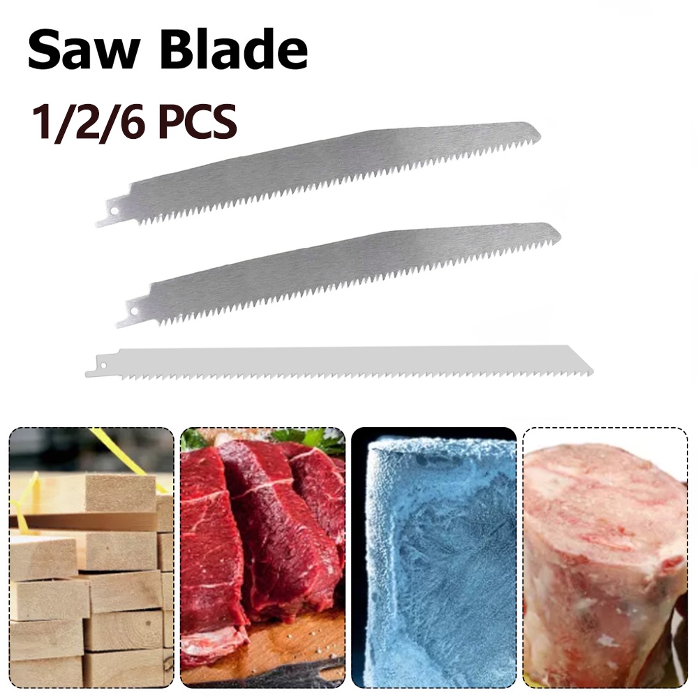 1/2/6Pcs 9/12Inch Reciprocating Saw Blade Stainless Steel 5TPI Sharp Saw Blade Unpainted Saw Blade f