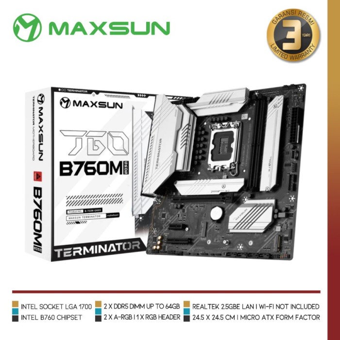 BISA GOSEND MAXSUN TERMINATOR B760M GKD5 INTEL B760 LGA 1700 DDR5 M-ATX