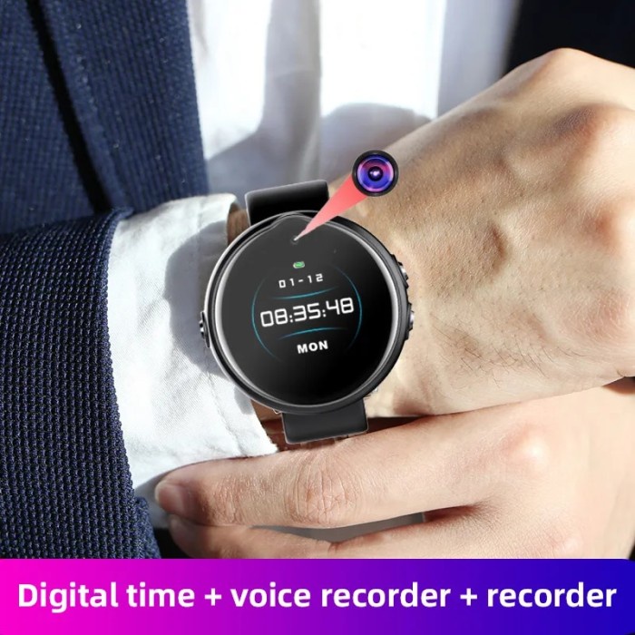 1080P HD Mini Camera Smart Watch Clock Small Video Vioce Recorder