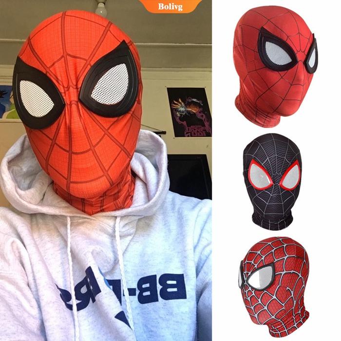 TERBARU Spiderman Cosplay Mask untuk Anak -anak Dewasa Spiderman Superhero Halloween Costume
