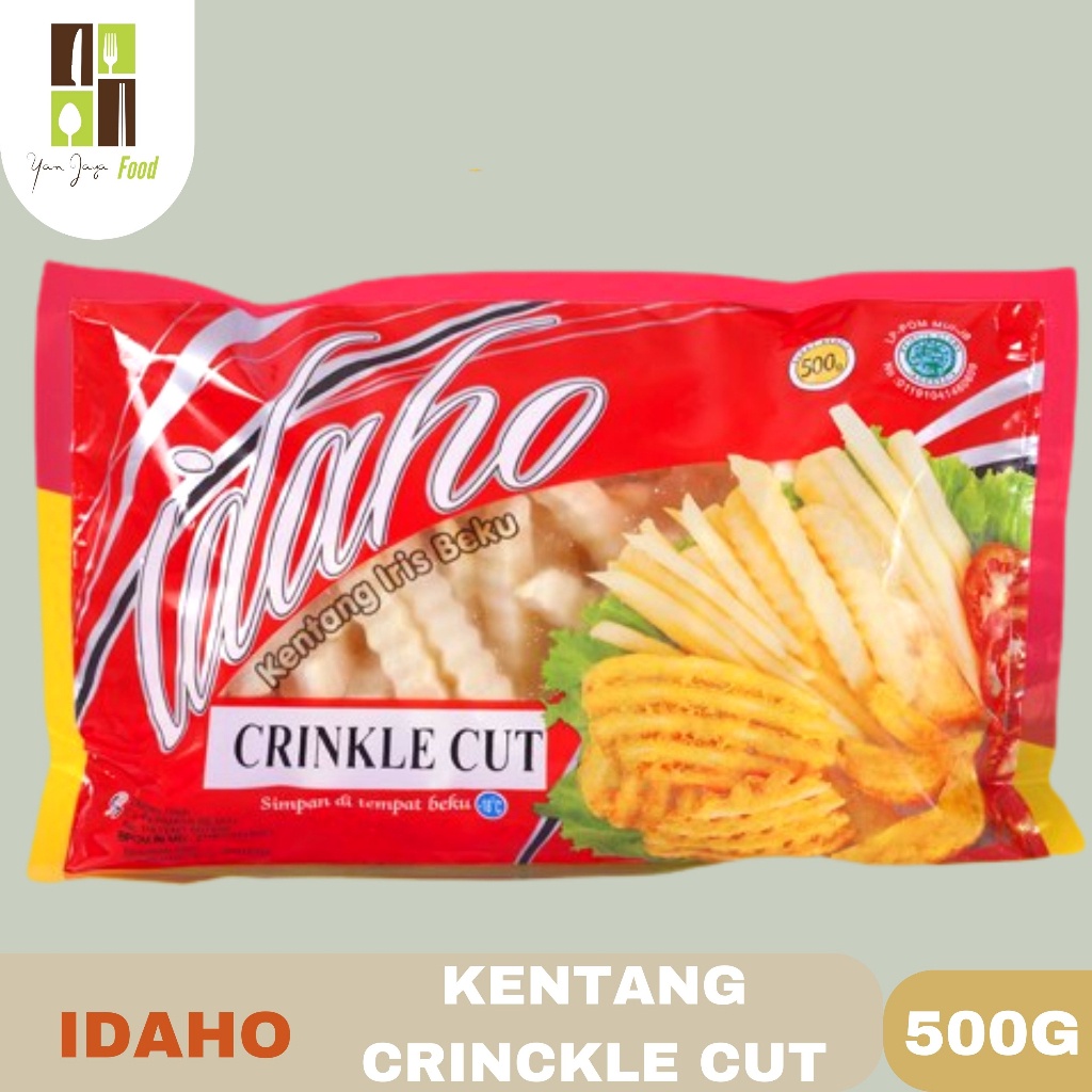 

Idaho Kentang Crinkle Cut / Kentang Iris Beku / Kemasan 500g / 1Kg