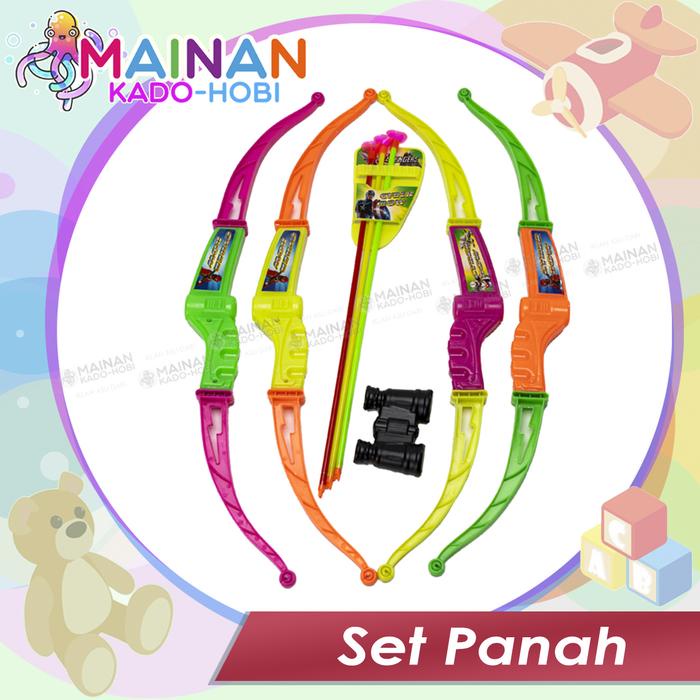 SET KADO HADIAH NATAL MAINAN PERAN ANAK LAKI ALAT BUSUR PANAH TEROPONG KARAKTER LUCU DiskonJual