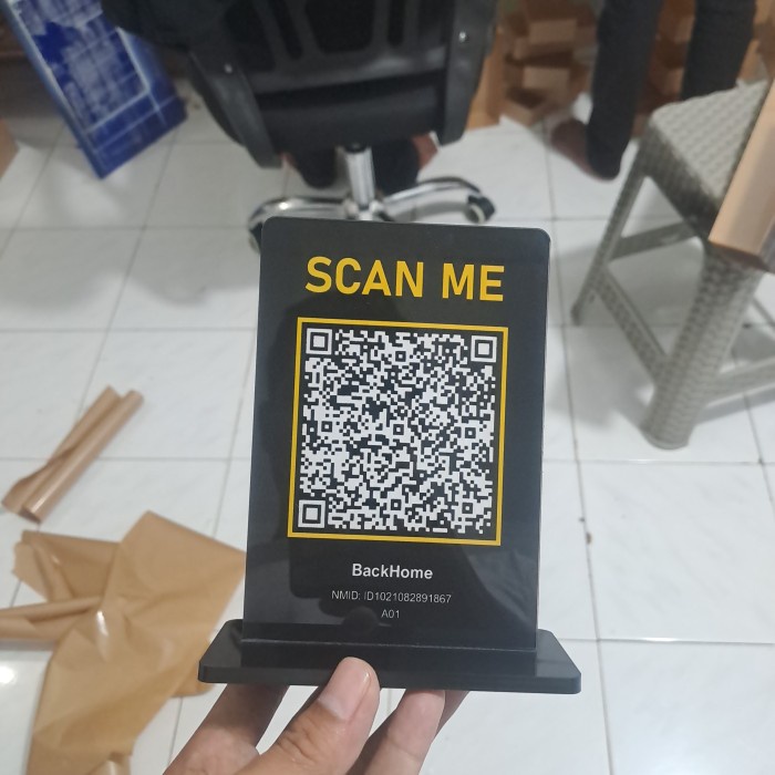 [tmr] - CUSTOM QRIS CODE STAND AKRILIK MURAH
