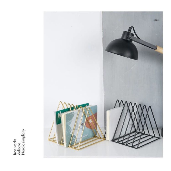 

[tmr] - Sekat Buku / Rak Buku / Pembatas Buku - Triangle Book Shelf