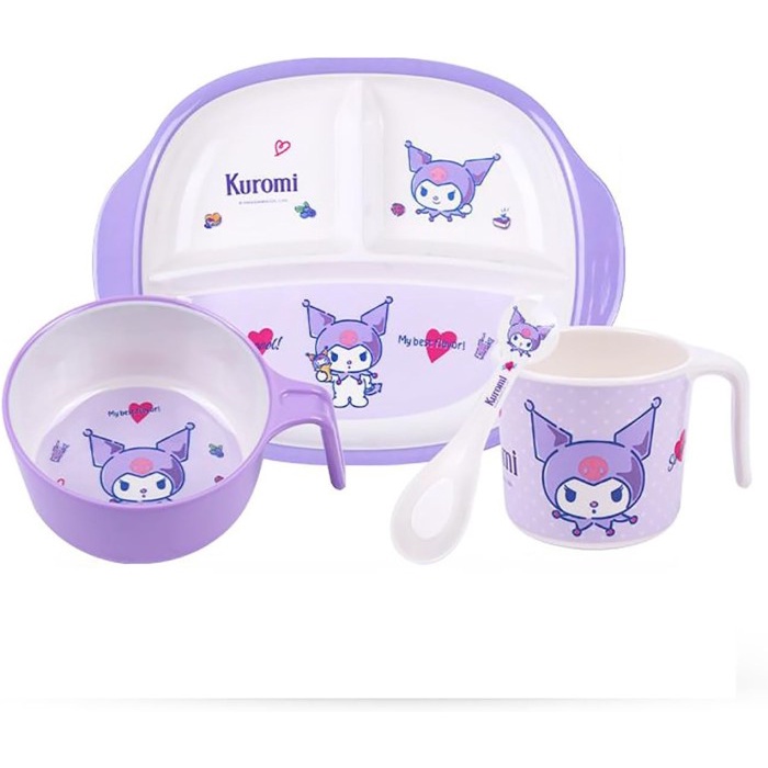 Tableware Melamin Anak Karakter Doraemon Kuromi Bpa Free / Piring Makan Melamin Anak Karakter Piring