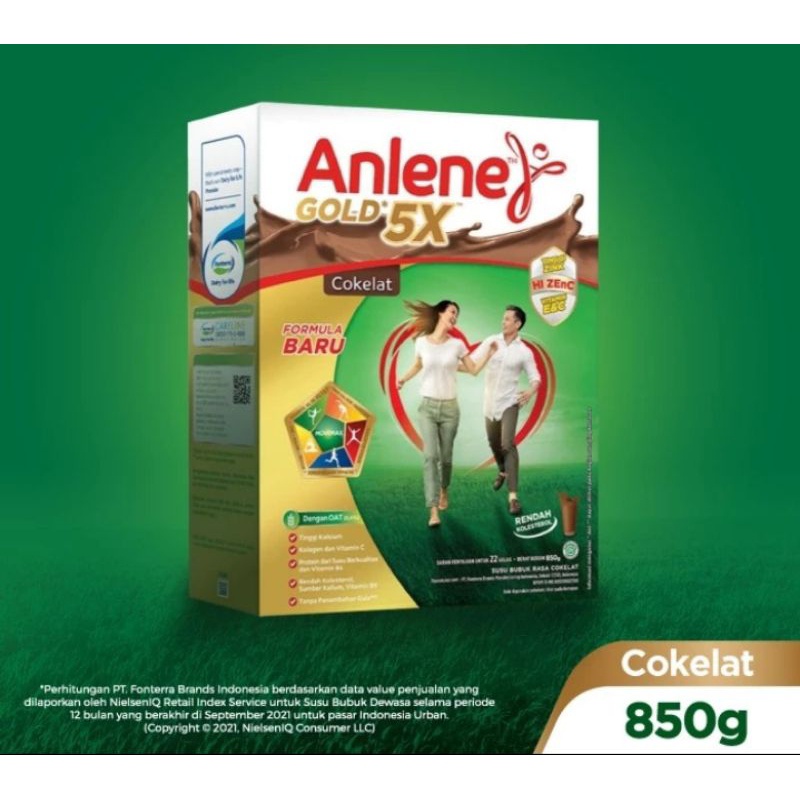 

anlene gold 5x rasa coklat 850g