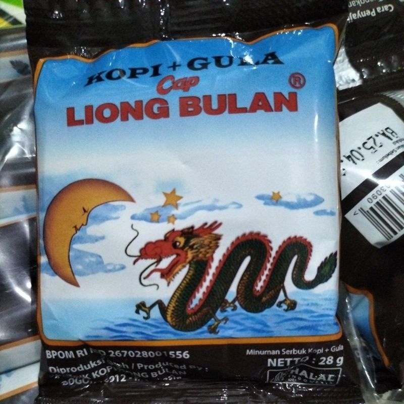 

KOPI LIONG BULAN KHAS BOGOR JAWA BARAT (KOPI + GULA) 1 RENCENG /10 BUNGKUS