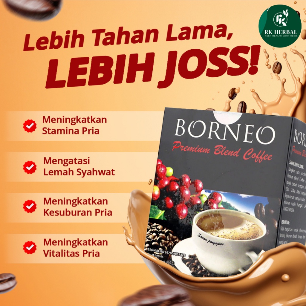

Kopi Borneo - Stamina Pria - Isi 5 Sachet