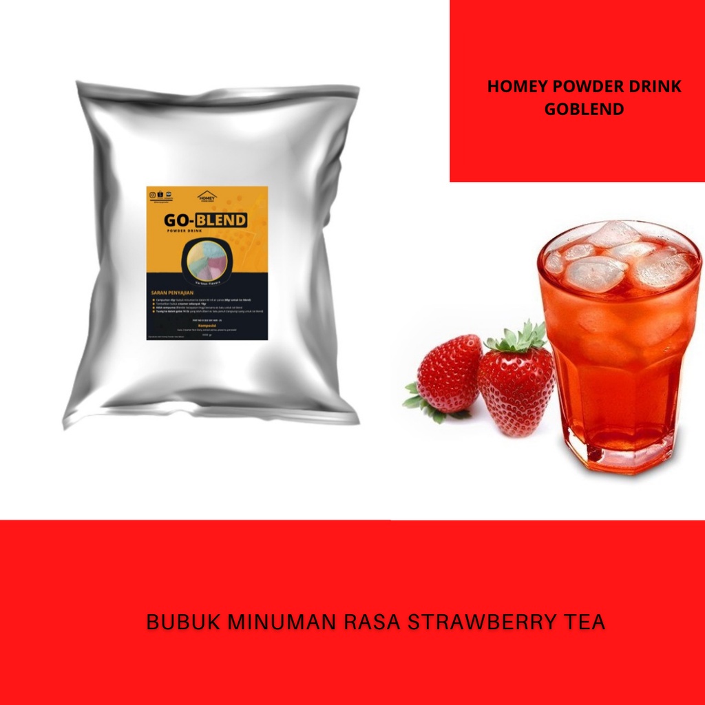 

Bubuk Minuman STRAWBERRY TEA 1Kg / Bubuk Minuman Rasa Strawberry Tea Powder 1 kg