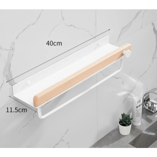 Rak Kamar Mandi Handuk/ Rak Dinding Organizer Kayu