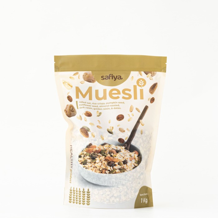 

[Paket Hemat] Paket 2 In 1 Trail Mix 500 Gr + Muesli Original Safiya