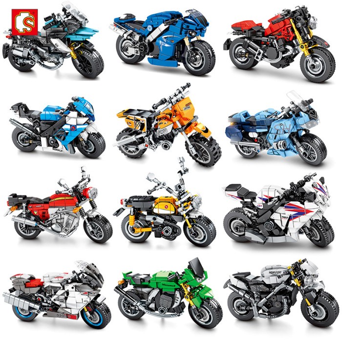 Product Laris Mini Bricks Motor Sembo Block Motorcycle Balap Sport