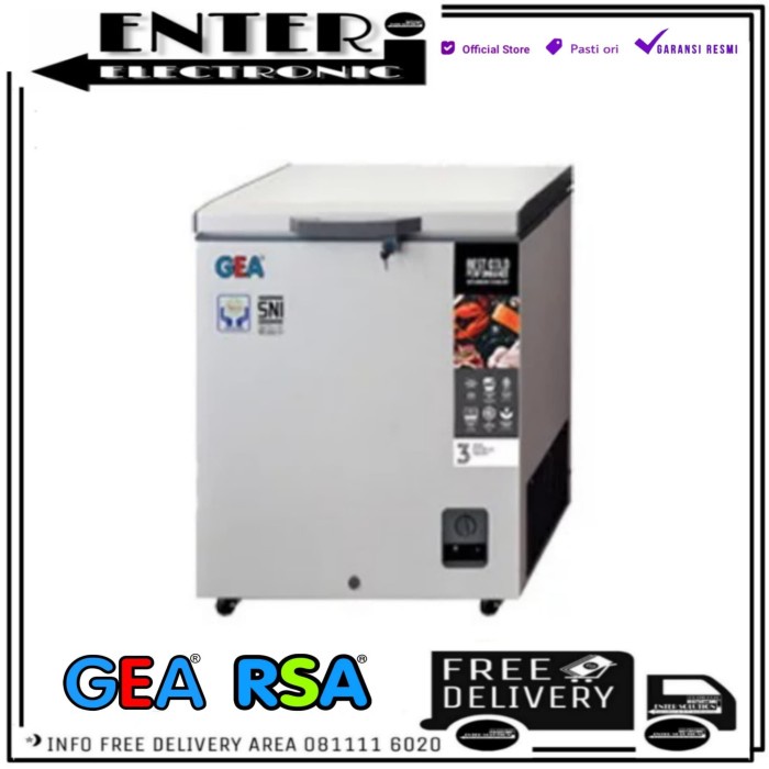 BISA E-KATALOG! GEA AB106 - CHEST FREEZER GEA 102 LITER FREEZER BOX PEMBEKU AB 106 R