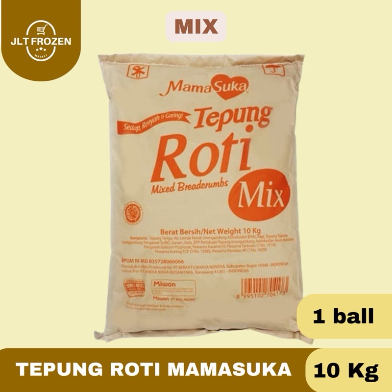 Tepung Roti / Panir / Breadcrumbs Mamasuka Orange / Mix / White - KARUNG 8kg / 10kg