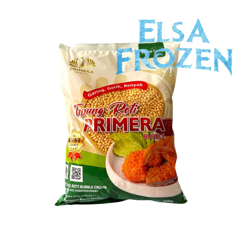 

PRIMERA TEPUNG BUBBLE CRUMBS 500GR / TEPUNG ROTI BOLA / TEPUNG CRISPY