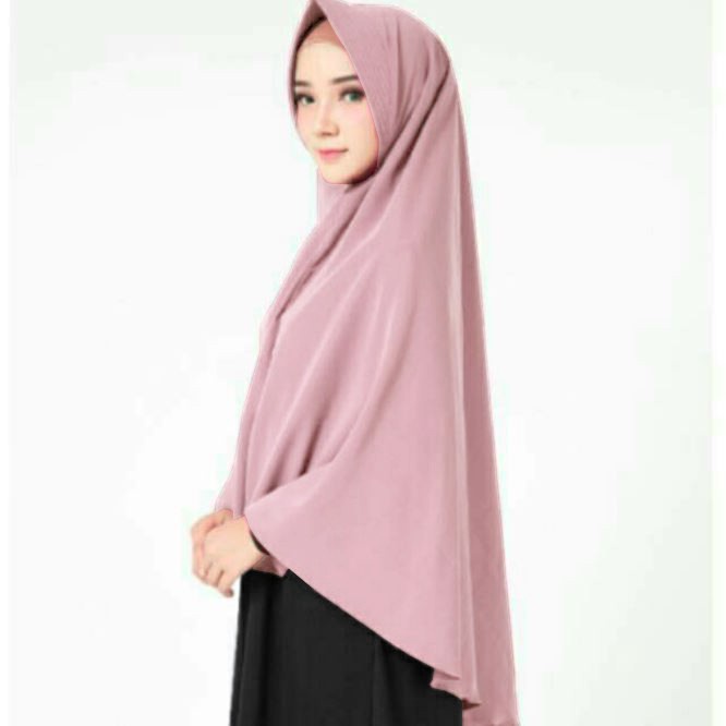 Yuksist- Hijab Instan Azizah Diamond Khimar Pinguin Jumbo Syari