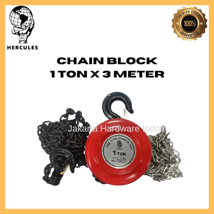 Chain Block 1 Ton x 3 Meter / Takel Katrol 1T x 3M