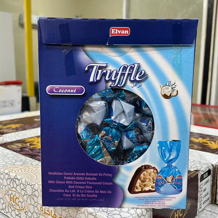 

SALE !!! COKLAT TRUFFLE ELVAN KEMASAN 1,8KG - CHOCOLATE FOOD SNACK COKELAT READYY