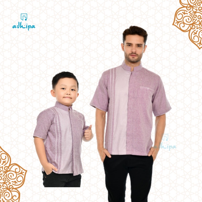 Yuksist- Koko Couple Pria Ayah dan Anak warna Soft Ungu Mauve